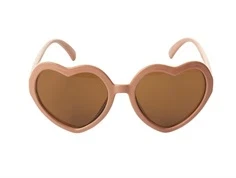 Rosa hjerteformet børnesolbriller med UV400 beskyttelse fra Lil Atelier 13229160 no47 peach whip